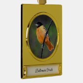 オリオル絵画ズ – Bird Artオリジナル ゴールドプレートバナーオーナメント (右)
