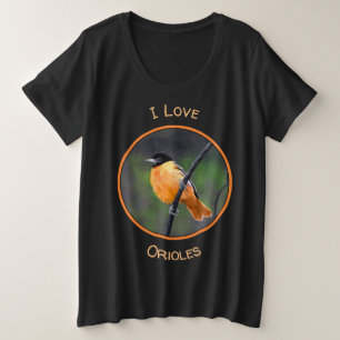 オリオル絵画ズ – Bird Artオリジナル プラスサイズTシャツ