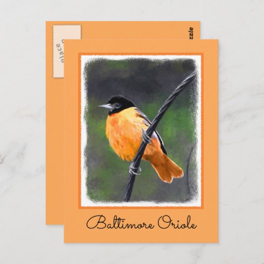 オリオル絵画ズ – Bird Artオリジナル ポストカード (正面/裏面)