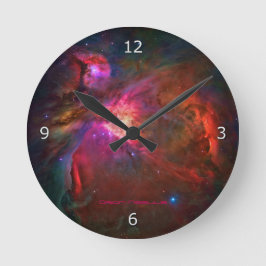 オリオンの星雲およびTrapeziumの星 ラウンド壁時計