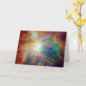 オリオンの星雲のハッブルのSpitzerの宇宙 カード (黄色い花)
