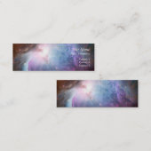 オリオンの星雲の紫色の宇宙 スキニー名刺 (正面/裏面)