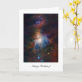 オリオンの星雲-ハッピーバースデー カード (黄色い花)