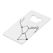 オリオンはハンターの星座グラフィックを主演します クレジットカード栓抜き (裏面アングル)