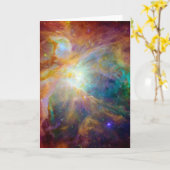 オリオンネブラハッブルスピッツァー宇宙 カード (黄色い花)