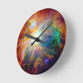 オリオンネブラレインボー銀河系 ラウンド壁時計 (傾斜)