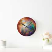 オリオンネブラレインボー銀河系 ラウンド壁時計 (ホーム)