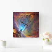 オリオンネブラ宇宙銀河系低コントラスト スクエア壁時計 (ホーム)