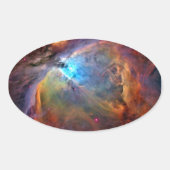 オリオンネブラ宇宙銀河系低コントラスト 楕円形シール (正面)