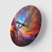 オリオンネブラ宇宙銀河系高コントラスト ラウンド壁時計 (傾斜)