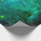 オリオンネブラ深いティール(緑がかった色)グリーン ラッピングペーパー (角)