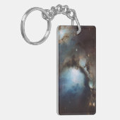 オリオン座星雲 天文学 青 茶色 ベージュ 空 星 キーホルダー (正面左)