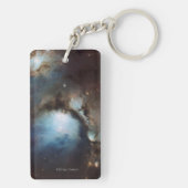 オリオン座星雲 天文学 青 茶色 ベージュ 空 星 キーホルダー (裏面)