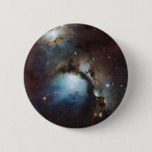 オリオン座星雲 天文学 青 茶色 ベージュ 空 星 缶バッジ (正面)