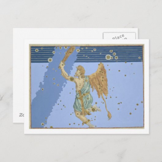 オリオン座、「ウラノメトリア」からジョハ ポストカード (正面/裏面)