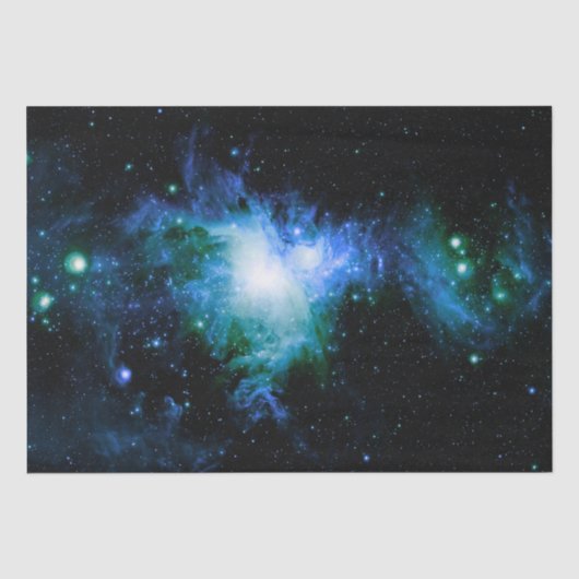 オリオン星雲の長い青と緑 薄葉紙 (正面)