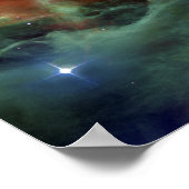 オリオン星雲ハッブルとスピッツァーの組成物 ポスター (角)