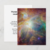 オリオン星雲合成画像 招待状 (正面/裏面)