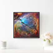 オリオン星雲 スクエア壁時計 (ホーム)