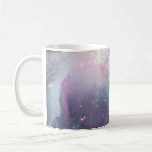 オリオン星雲 天文学 青 ピンク 紫空 星 コーヒーマグカップ (左)