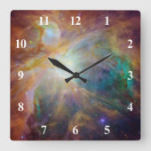 オリオン星雲（白） スクエア壁時計 (正面)