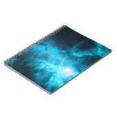 オリオン星雲、青い光、天文学。 ノートブック (左側)