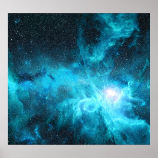 オリオン星雲、青い光、天文学。 ポスター (正面)