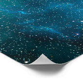 オリオン星雲、青い光、天文学。 ポスター (角)