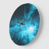 オリオン星雲、青い光、天文学。 ラージ壁時計 (傾斜)