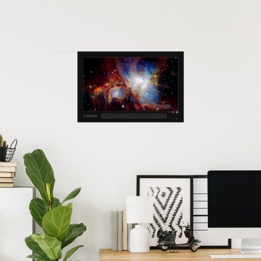 オリオン星雲(Messier42, M42) ポスター (ホームオフィス)