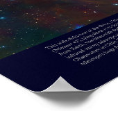 オリオン白熱［赤熱］光を放つ星雲、ガスと銀河系 ポスター (角)