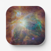 オリオン・スピッツァー・ハッブル合成画像:宇宙のカオス ペーパープレート (正面)