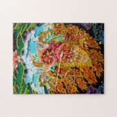 オリカッコいいタル曼荼羅thangka神オリエンタル鮮やか ジグソーパズル (横)