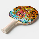 オリカッコいいタル曼荼羅thangka神オリエンタル鮮やか 卓球ラケット (正面アングル)