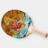 オリカッコいいタル曼荼羅thangka神オリエンタル鮮やか 卓球ラケット (横)