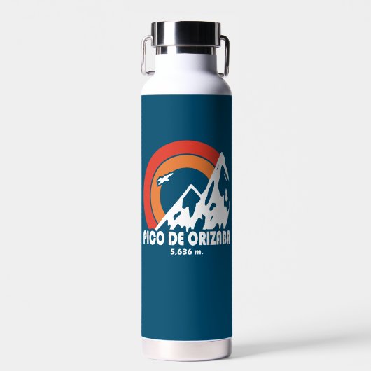 オリサバ山 メキシコ 太陽 ワシ ウォーターボトル (正面)
