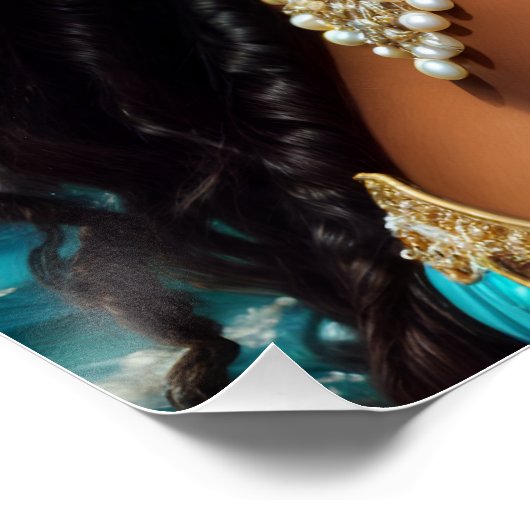 オリシャイェマヤウォーター女神アート ポスター (コーナー)