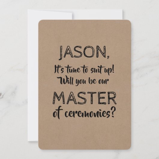 オリジナルおもしろい司会 招待状 (正面)