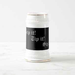オリジナルおもしろい飲みスローガン ビールジョッキ
