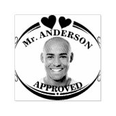 オリジナルおもしろ顔教師承認スタンプを作成 セルフインキングスタンプ (デザイン)