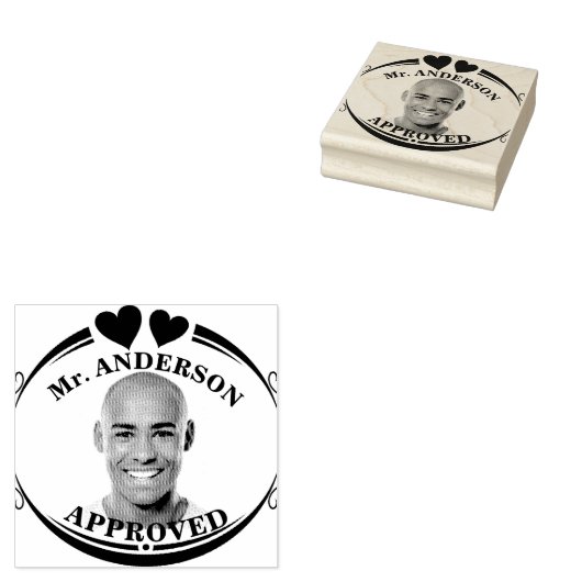 オリジナルおもしろ顔教師承認スタンプを作成 ラバースタンプ (押印)