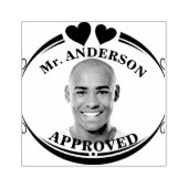 オリジナルおもしろ顔教師承認スタンプを作成 ラバースタンプ (インプリント)