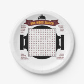 オリジナルおよびおもしろいBBQのパーティーの単語の調査は…困惑します ペーパープレート (正面)