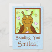 オリジナルかわいいカタツムリ送りスマイル | あいさつ カード (正面)
