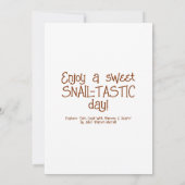 オリジナルかわいいカタツムリ送りスマイル | あいさつ カード (裏面)