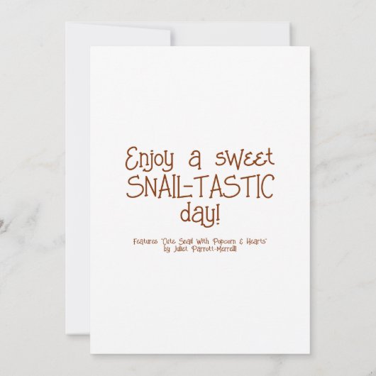 オリジナルかわいいカタツムリ送りスマイル | あいさつ カード (裏面)