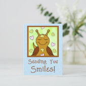 オリジナルかわいいカタツムリ送りスマイル | ポストカード (スタンド正面)