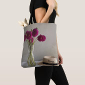 オリジナルかわいらしダリアのナナ写真 トートバッグ (クローズアップ)