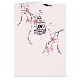 オリジナルさくらんぼの花の鳥のアートワーク