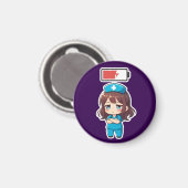 オリジナルちびナース3.0 - パワーダウン マグネット (正面/裏面)